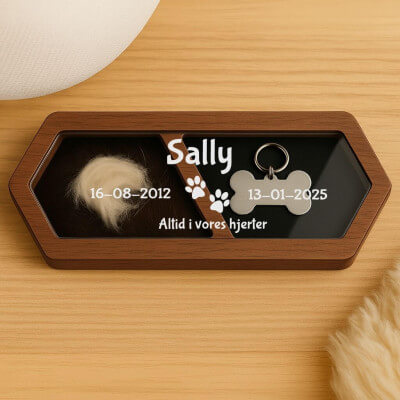 Personalised Wooden Dog Keepsake Box with Mini...
