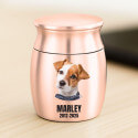 Personalised Dog Urn with Engraved Photo  – Mini Keepsake Urn with Name & Dates