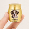 Personalised Dog Urn with Engraved Photo  – Mini Keepsake Urn with Name & Dates