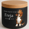 Personalised Ceramic Dog Urn with Photo – Pet Cremation Urn for Ashes with Name, Dates & Tribute