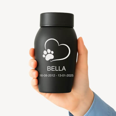 Personalised Dog Urn with Engraved Name, Dates...