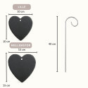 Personalised Heart Dog Grave Marker with Metal Hook Stake – Slate Pet Memorial Garden Plaque with Name, Dates & Tribute