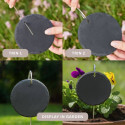 Personalised Heart Dog Grave Marker with Metal Hook Stake – Slate Pet Memorial Garden Plaque with Name, Dates & Tribute