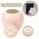 Custom Ceramic Dog Urn – Personalised Pet Cremation Urn for Ashes with Name, Dates & Eternal Love Design